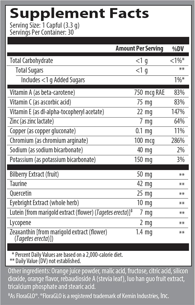Isotonix Vision Formula with Lutein – Supports Eye Health Vision &amp Circulation – Antioxidants Zinc Vitamin C E Bilberry Zeaxanthin – Eye Supplement for Clarity &amp Protection - 30 Servings