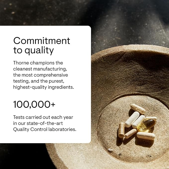 THORNE - Calcium-Magnesium Malate - Optimally Absorbed Magnesium &amp Calcium Mineral Supplement - Supports Bone Muscle Lung &amp Heart Health* - Third-Party Certified - Dairy &amp Gluten-Free -