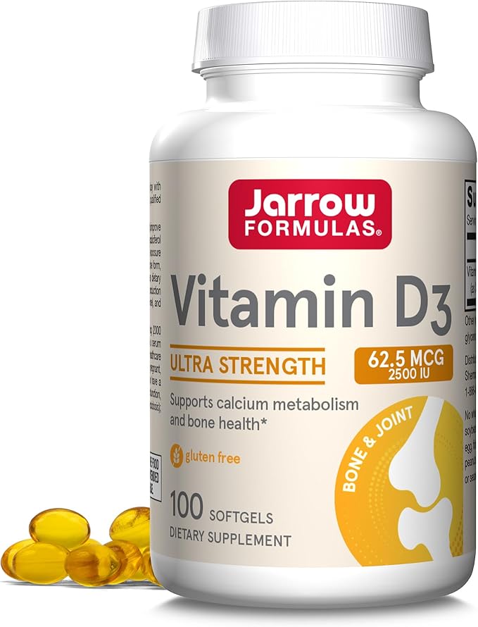 Jarrow Formulas Curcumin 95 500mg - Up to 120 Servings (Veggie Caps) &amp Vitamin D3 62.5 mcg (2500 IU) - 100 Servings (Softgels) - Bone Health