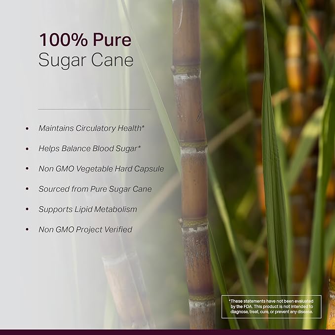 Anew Vitaㅤ Policosanol Supplement - Healthy Lipid Levels Platelet Function &amp Circulation Cuban Sourced Sugarcane 40mg per Serving Non-GMO Gluten-Free - 120 Veggie Capsules Made in USA