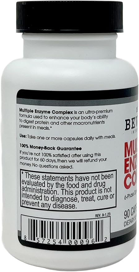 Beverly International (MEC Multiple Enzyme Complex 90 Capsules. an Ultra-Premium Digestive Aid Helping Bodybuilders Athletes and Fitness Enthusiasts Digest Their Meals More Easily. Take with Food.