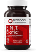 PROTOCOL FOR LIFE BALANCE E.N.T. Biotic - Probiotic Lozenge - Oral &amp Throat Health* - 1 Billion CFU - Immune Support* - Refrigerate for Live Bacteria - Nut &amp Soy Free - 60 Lozenges