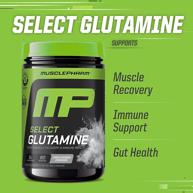 MusclePharm Essentials BCAA Powder Fruit Punch Flavor &amp L-Glutamine Powder Supplement for Post Workout Muscle Recovery &amp Energy