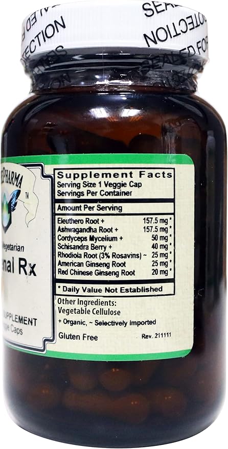 Adrenal Rx Powder Capsules Adaptogen Blend (90 Vcaps)