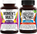 FarmHaven Digestive Enzymes with 18 Probiotics &amp Herbs Multivitamin for Women