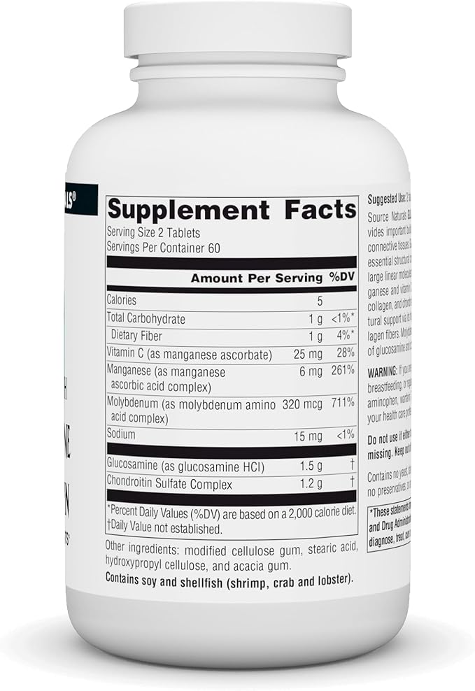 Source Naturals Extra Strength Glucosamine ChondroitinPromotes Healthy Joints* - 120 Tablets