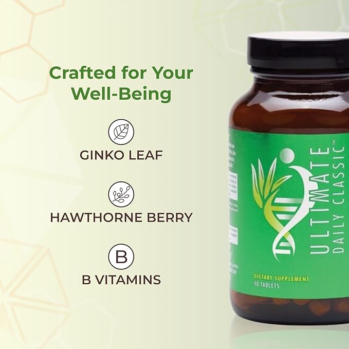 Youngevity Ultimate Daily Classic – Multivitamin with Essential Vitamins Minerals Amino Acids and Antioxidant-Rich Botanicals – Supports Cardiovascular Brain Bone and Bone Health – 90 Tablets