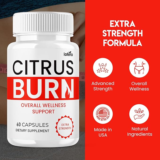 (3 Pack) Citrus Burn Capsules CitrusBurn Supplement Advanced Loss Support Formula Pills Premium All-Natural Daily Vitamin Maximum Energy Healthy Digestion Overall Health Wellness Reviews (180 ct)