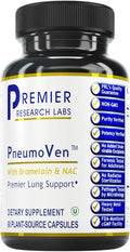Premier Research Labs PneumoVen - Lung Support Supplement w/Bromelain &amp NAC Lung Health Support Vitamins Lung Cleanse - 60 Capsules