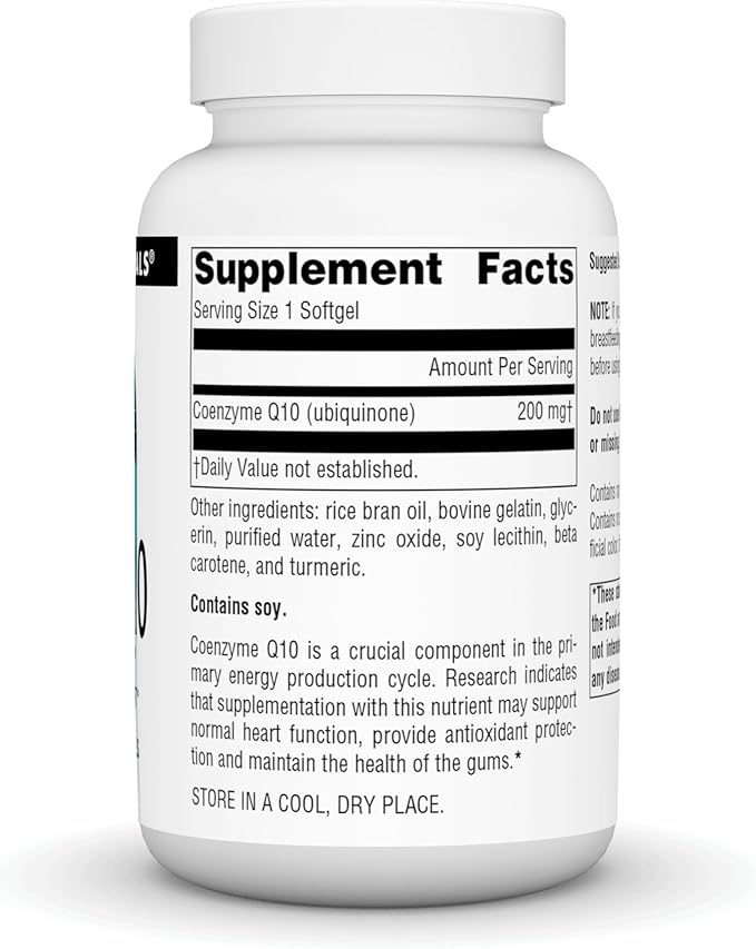 Source Naturals Coenzyme Q10 Antioxidant Support* for Heart Brain Immunity &amp Liver Support 200 mg - 90 Softgels