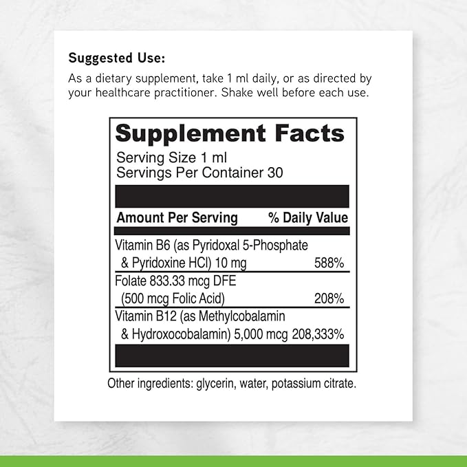 DAVINCI Labs B-12 MC Liquid - Dietary Supplement to Support Cardiovascular Health Energy and Healthy Blood and Nerve Cells - with Vitamin B6 B12 and Folate - Gluten-Free - Vegetarian - 30 ml