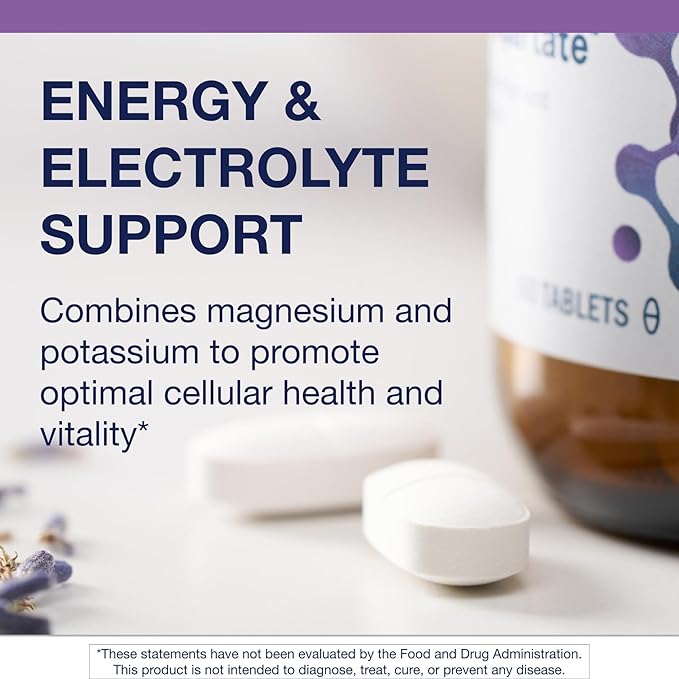 Metagenics Mg/K Aspartate - Potassium &amp Magnesium Aspartate Electrolyte Supplement* - Supports Heart Muscle &amp Nerve Health* - Highly Absorbable Non-GMO Gluten-Free Vegetarian - 60 Tablets