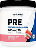 Nutricost Pre-Workout Powder (Watermelon Candy) 30 Servings - GMO-Free Gluten-Free Vegetarian