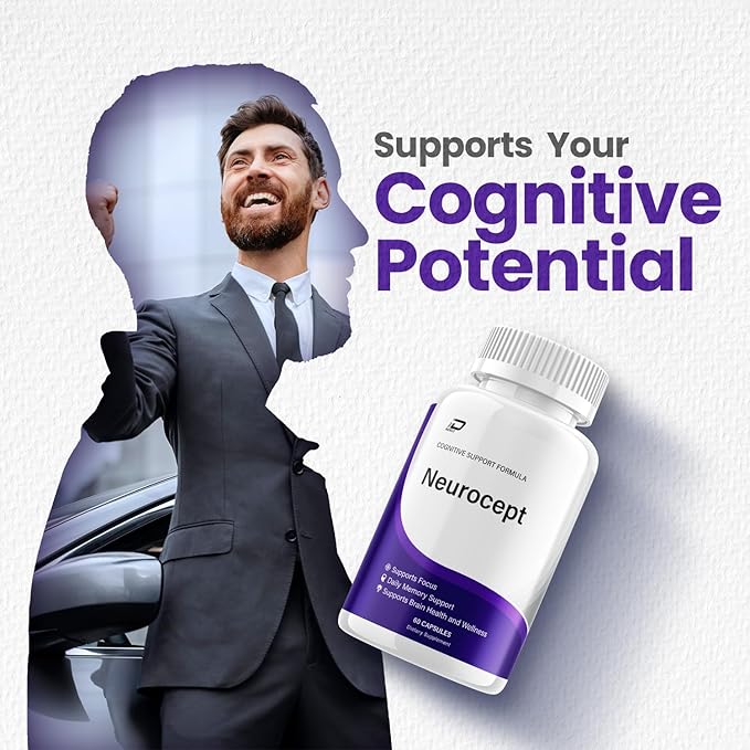 Neurocept Supplement Capsules – All Natural Maximum Strength Formula Focus &amp Memory Support (2 Pack – 120 Capsules)