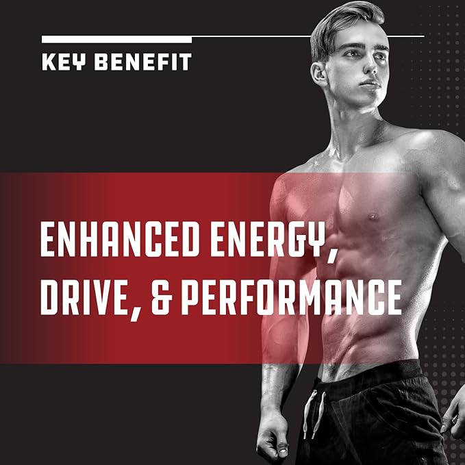 Bundle of Tri Phase Creatine Pills 5g and Extra Strength Test Booster for Men - Muscle Mass Gainer and Muscle Recovery Creatine HCL Pyruvate - Natural Energy Supplement with Horny Goat Weed