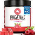 Creatine Gummies NSF Certified 5g Creatine Monohydrate per Serving with Taurine &amp B12 Raspberry Flavor 160 Count for Men &amp Women