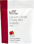 Bariatric Advantage Calcium Citrate Chewy Bites 500 mg - Highly Absorbable &amp Digestible - Vitamin D3 - Easily Chewable Calcium Supplement - Raspberry Flavor - 90 Count
