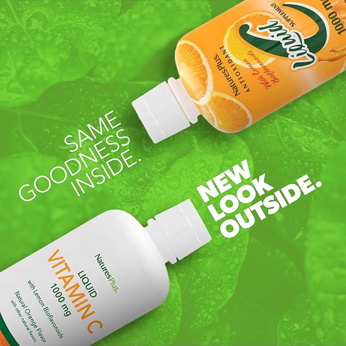 NaturesPlus Liquid Vitamin C - 1000 mg 30 fl oz - with Lemon Bioflavonoids - Vegetarian Gluten Free - 30 Servings