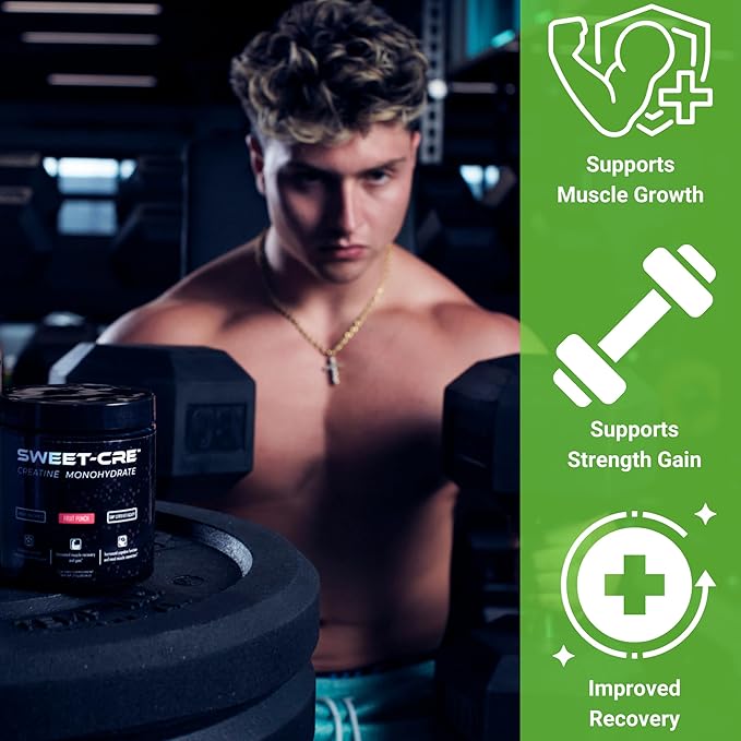 Creatine Monohydrate – 5g Creatine Monohydrate Powder – Advanced Creatine for Women and Men – Bulk Supplements Creatine – Delicious Fruit Punch Flavor – 10oz (40 Servings Sour Apple)