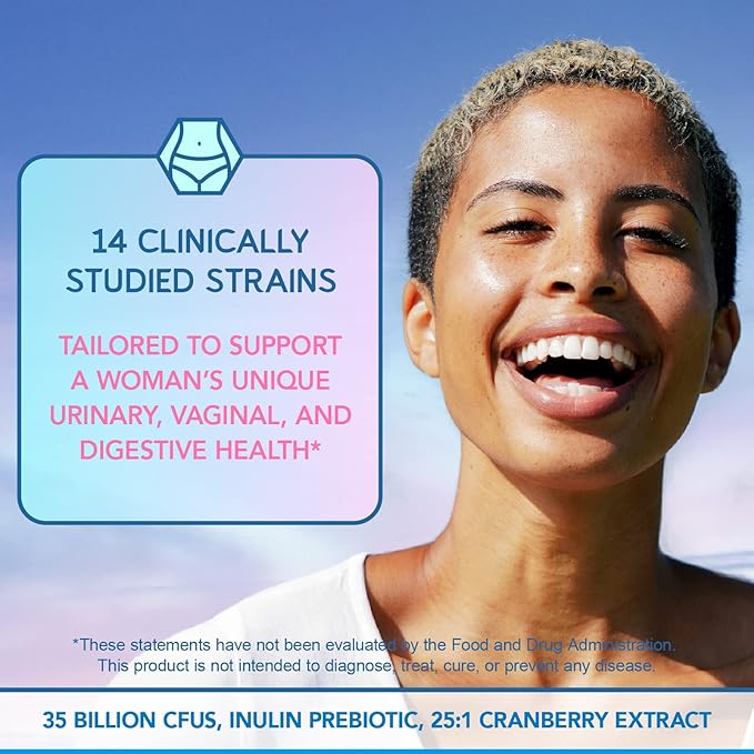 BioEmblem Beauty Probiotics for Women 35 Billion CFU 14 Strains with Biotin Collagen Prebiotics for Digestive Health Hair Skin and Nails Vaginal Probiotics Supplement Shelf Stable 30 Caps
