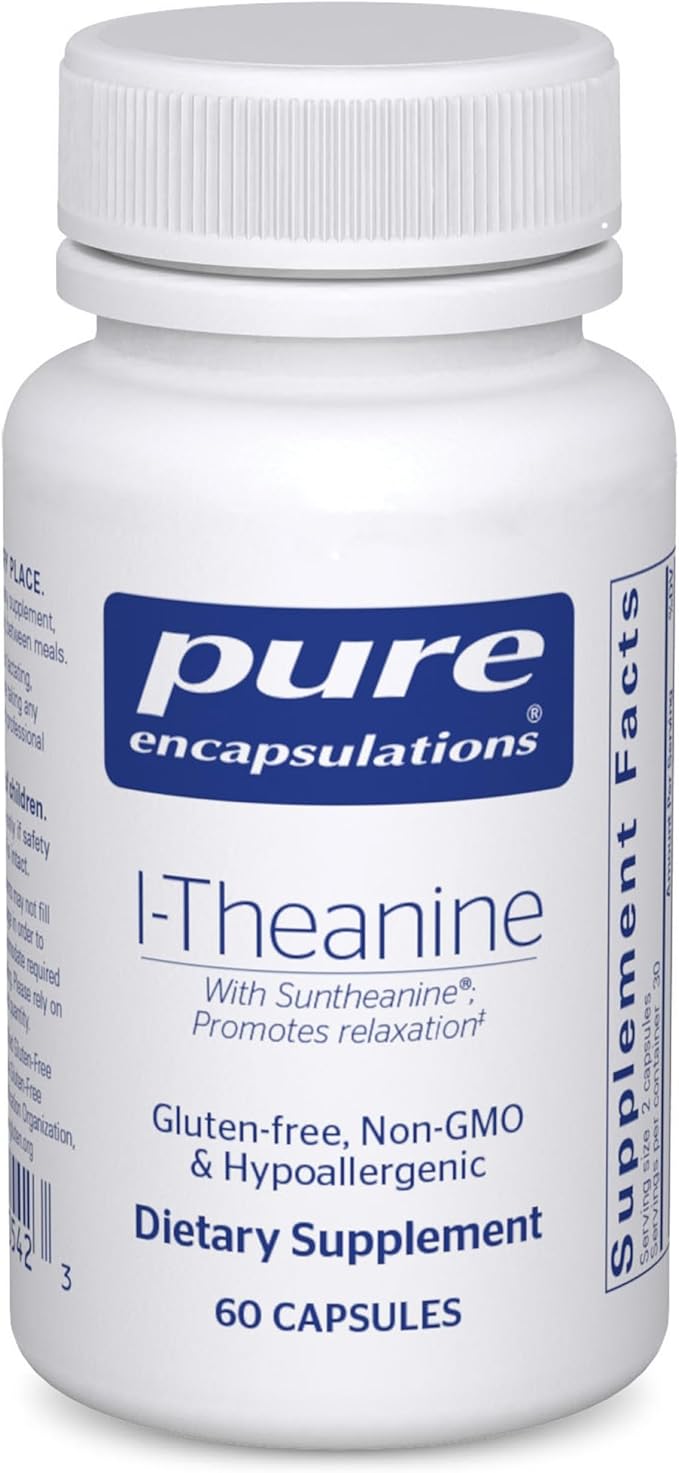 Pure Encapsulations L-Theanine - Amino Acid Supplement to Support Relaxation Stress &amp Nervous System - 60 Capsules