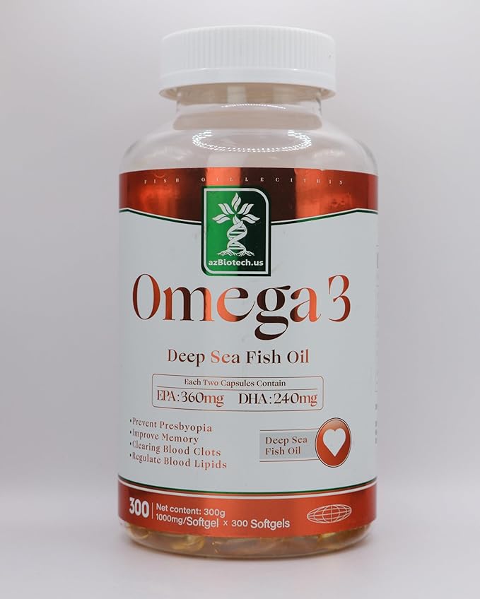 Omega 3 Deep Sea Fish Oil - 2000mg Fish Oil Concentrate Per Serving. EPA 360mg DHA 240mg. 2 Softgels Daily. 300 Softgels