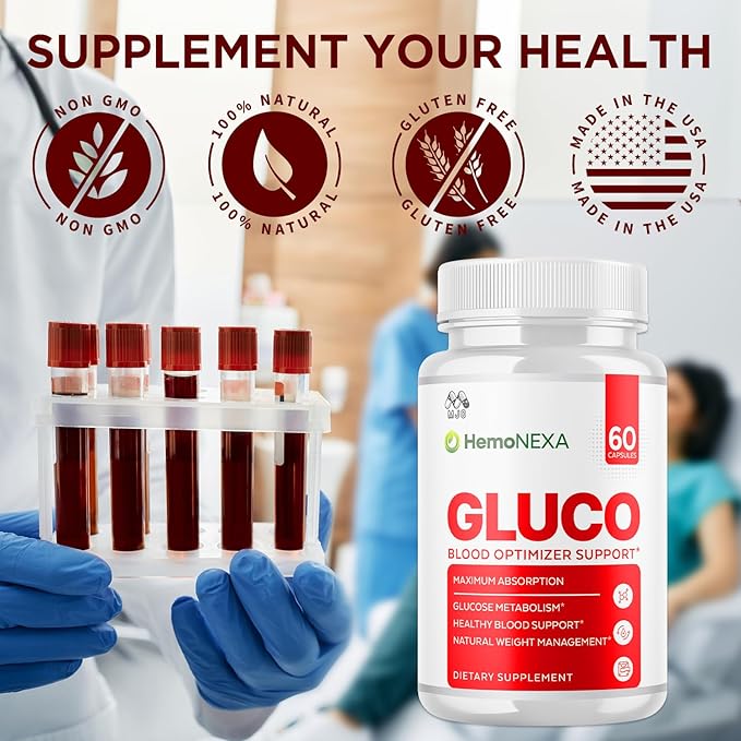 HemoNexa Capsules Official Hemo Nexa Blood Health Support Pills with All Natural Ingredients Advanced Health &amp Wellness Support Formula with Max Strength Vitamins for Women &amp Men (60 Capsule