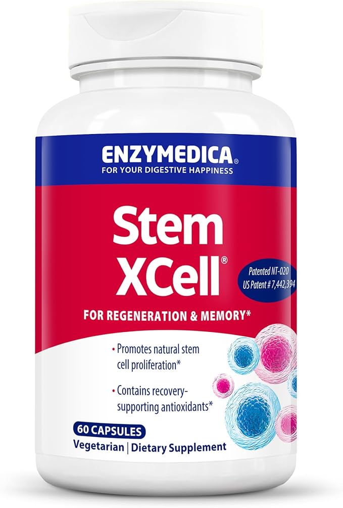 Enzymedica Stem XCell Enzyme and Antioxidant Support for Brain and Cellular Health 60 Capsules