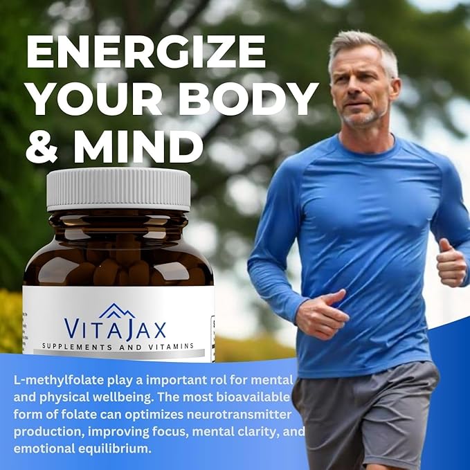 L Methylfolate 7.5 mg | 120 Caps | Value Pack | Max Potency | Active Folate | Gluten Free | Methyl Folate 5-MTHF | No Filler Doctor Designed and Formulated