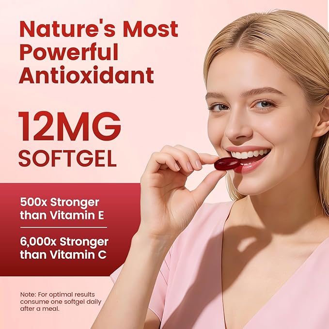 Divani Astaxanthin Natural Astaxanthin Non-GMO Gluten-Free Soy Free Daily Eye Skin Support (1)