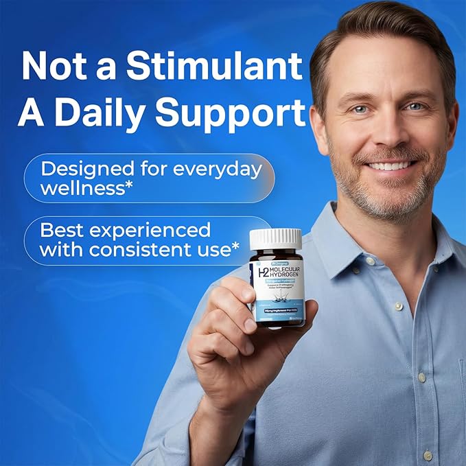 Hydrogen Water Tablets - 12 PPM H2 Molecular Hydrogen - 120 mg Magnesium-Based Reaction System - Supports Antioxidant Defense Cellular Health Energy &amp Brain Function - Non-GMO Unflavored 60 Tab