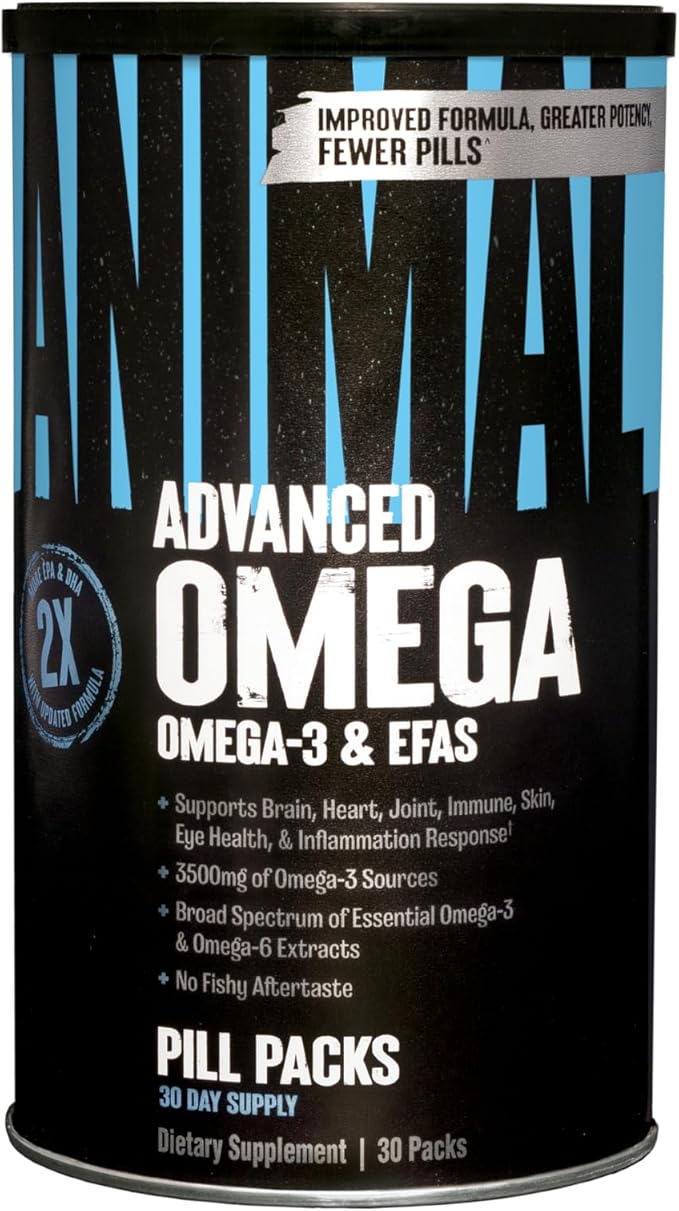 Animal Omega Omega 3 &amp 6 Supplement with 30 Day Pack Creatine Chews Tablets Fruit Punch