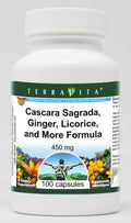 Cascara Sagrada Ginger Licorice and More Formula - 450 mg (100 Capsules ZIN: 512529)