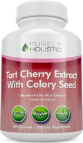 Tart Cherry Extract Capsules 1000mg - 180 Capsules 3 Month Supply - Blend with Tart Cherry and Celery Seed Powder