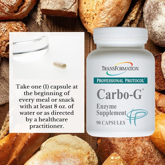 TRANSFORMATION THE GENESIS OF GOOD HEALTH Enzymes Carbo-G High Potency Enzyme Blend Formula Supplement with Probiotics &amp Herbs for Carbohydrate Breakdown Nutrient Absorption 90 Capsules