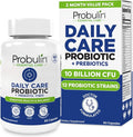 Probulin Daily Care Probiotic Supplement Digestive Gut and Immune Health Support Capsules for Men and Women 10 Billion CFU Vegan 60 Count Bottle