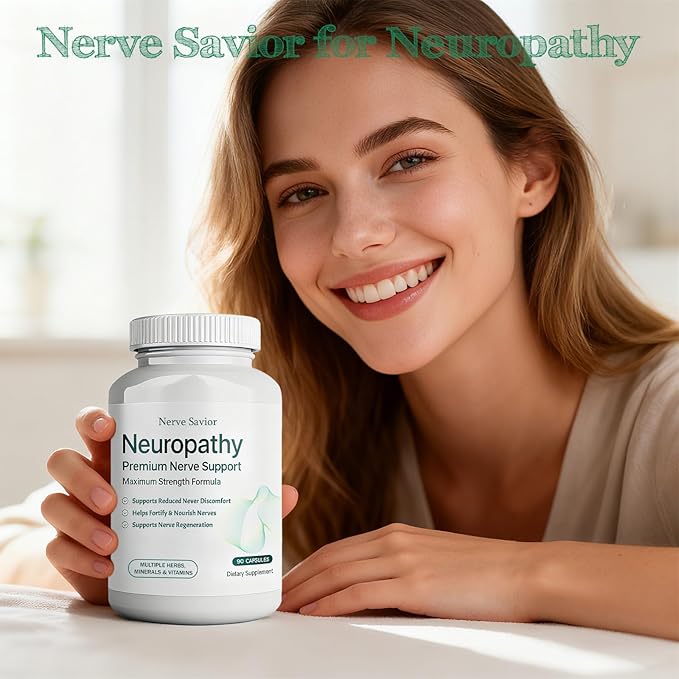 for Neuropathy - 600mg Alpha Lipoic Acid + B Vitamins &amp Herbal Blend for Nerve Health Natural Energy – 90 Capsules