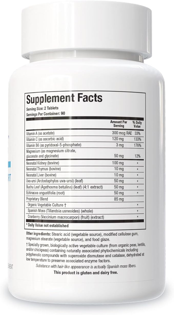 Biotics Research Renal Plus – Botanical Glandular and Nutritional Support for Optimal Renal Function. Kidney Health &amp Supports Urological Function –Ulva ursi Buchu Leaf Echinacea Cranberry–180