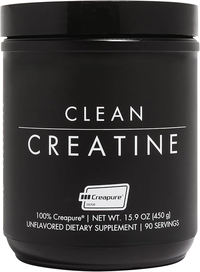 CLEAN Creatine - 100% Creapure® Creatine Monohydrate Powder for Muscle Health Performance and Cognitive Support | 3rd Party Certified by NSF | 90 Servings | Unflavored | Vegan Keto and Gluten-Free