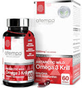 Antarctic Krill Oil 1000mg Rich in Omega 3 Healthy Fatty Acid Extra Strength EPA &amp DHA with Natural Astaxanthin Heart &amp Brain Health Superior Absorption 60 Small softgels. No Aftertaste or R