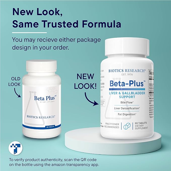Biotics Research Beta-Plus™ Nutritional Ox Bile Salts Digestive Enzymes Supplement for Bile Production for No Gallbladder-Supports Overall Liver Function Aids Fat Digestion Supplies Betaine 90 Tabs