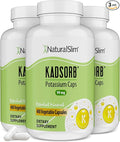 NaturalSlim Natural Potassium Citrate Gluconate 99 mg - Kadsorb Supports Electrolyte Balance &amp Normal pH - Absorbable Potassium Supplements with Essential Minerals - Non GMO 400 Capsules 3 Pack