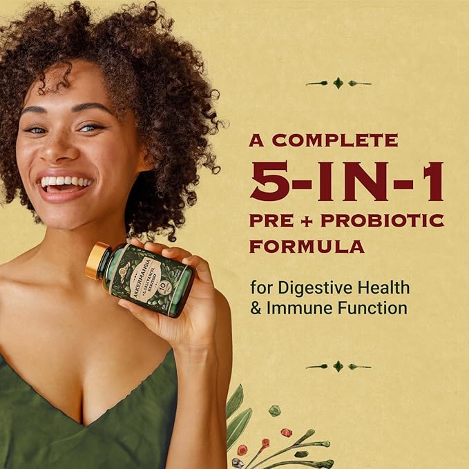 Akkermansia Muciniphila Probiotics and Prebiotics w/Lactobacillus Salivarius &amp Haritaki | Fiber Supplement Gut Health &amp Digestive Health | Women Probiotic Akkermansia Light (2)