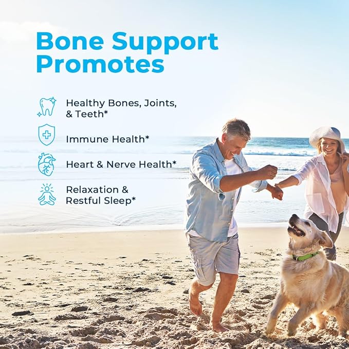 VitaMedica | Bone Support | Supplement for Bones and Joints | Calcium | Magnesium | Vitamin D &amp Vitamin K | Boron | Chelated Minerals | Bone Support | Natural Sleep | Made in USA | 90 Ct | 30 Serv