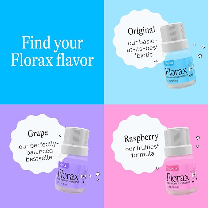 Florax - Liquid Probiotic - On-The-Go Gut Support for Women Men and Children - Flavor Bundle - 3 Boxes with 5 vials Each