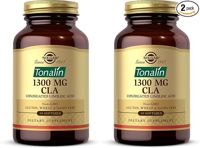 Solgar Tonalin CLA 1300 mg - 60 Softgels - Conjugated Linoleic Acid - Non-GMO Gluten Free Dairy Free - 60 Servings (Pack of 2)
