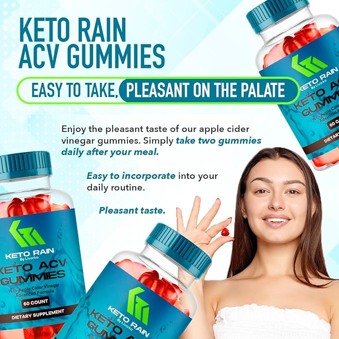 (2 Pack) Keto Rain Gummies - Keto Rain Advanced ACV Gummys Keto Rain ACV Gummy 1050MG - All Natural Keto Rain Apple Cider Vinegar KetoRain ACV Gummys 120 Gummies for 2 Months