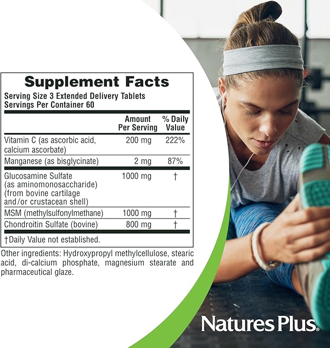 NaturesPlus Ultra Rx-Joint - 180 Tablets - Supports Healthy Joint Function - with Glucosamine Chondroitin &amp MSM - Gluten Free - 60 Servings