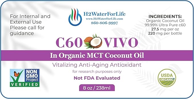 H2 WATER FOR LIFE C60 VIVO (8oz Coco)