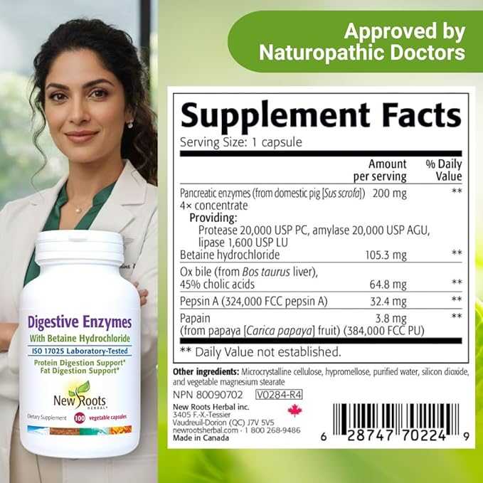 Digestive Enzymes with Ox Bile and Betaine HCl (100 Caps) Ox Bile Supplements for No Gallbladder with Papain &amp Pepsin A | Pancrease Cleanse &amp Detox - Pancreatin Digestion Enzymes for Women &am